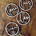 Personalized Christmas ornament with name | Wooden Christmas ornament | Handmade Christmas tree decoration