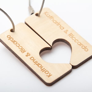 Keychain with name - keychain for couples / keychain for families / housewarming gift / wedding gift