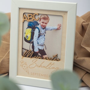 My first day of school picture frame / school enrollment 2024 / gift idea for school enrollment / finally a schoolchild / picture frame with wooden insert