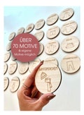 70 designs - wooden wardrobe labels for children, e.g. for Pax / Trofast shelves - individual designs possible product logo