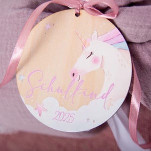 Schulkind 2025 Anhänger, Einhorn Anhänger Zuckertüte
