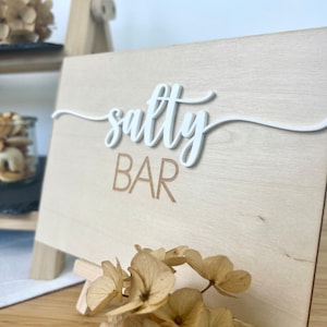Candy bar / Salty bar / Snack bar / Wooden sign stand with mini easel / Salty bar buffet / Candy bar buffet / Snack bar buffet