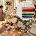 Seat name on ribbon / Place card for wedding / Bow on glass with name / Wedding decoration / 40 cm printed satin ribbon product logo