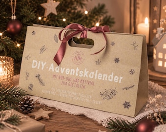 DIY Advent Calendar with Rub-On Stickers + Craft Materials – 25 Creative Surprises to Design - PRE-ORDER | incl. Squeegee + Accessories
