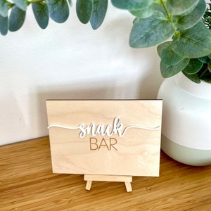Must Have Wedding / Snack Bar Sign made of wood with mini easel / Wooden sign for buffet / Sign as a signpost