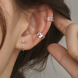 Silver ear cheap cuff set