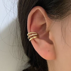 Gold Ear Cuff Set - Ear Cuff No Piercing - Gold Ear Cuffs - Silver Ear Cuffs Set - Ear Cuff Non Pierced - Fake Piercings - Conch Piercing