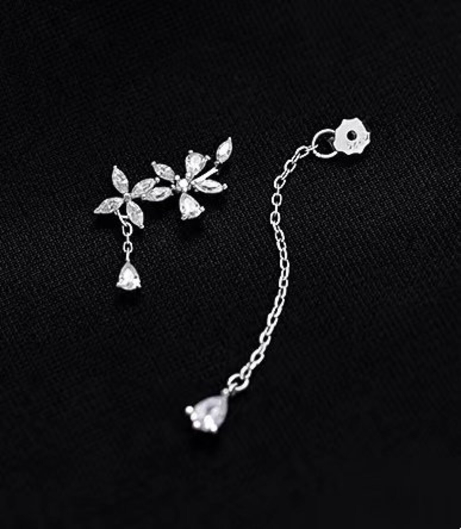 Floral Dangle Earrings Floral Drop Earrings Flower Etsy