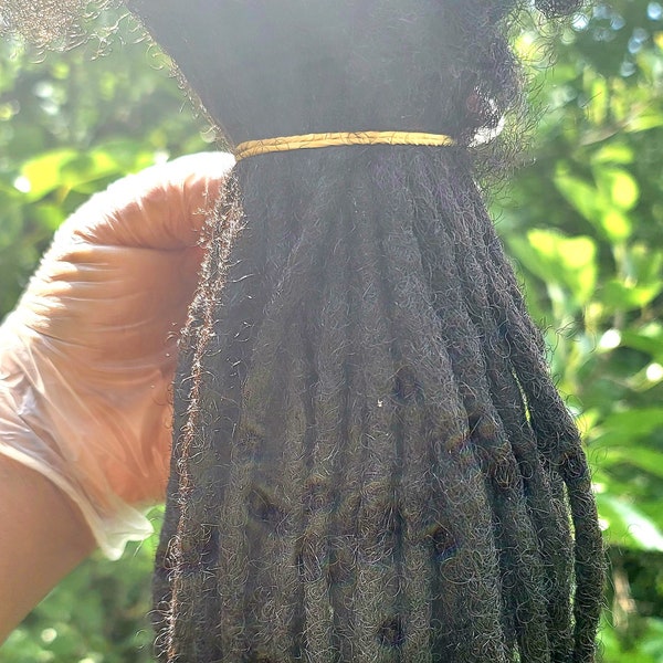 100% Human Hair Loc extensions  10 locs Per Bundle Can Be Dyed Bleached Sizes Small Medium Large