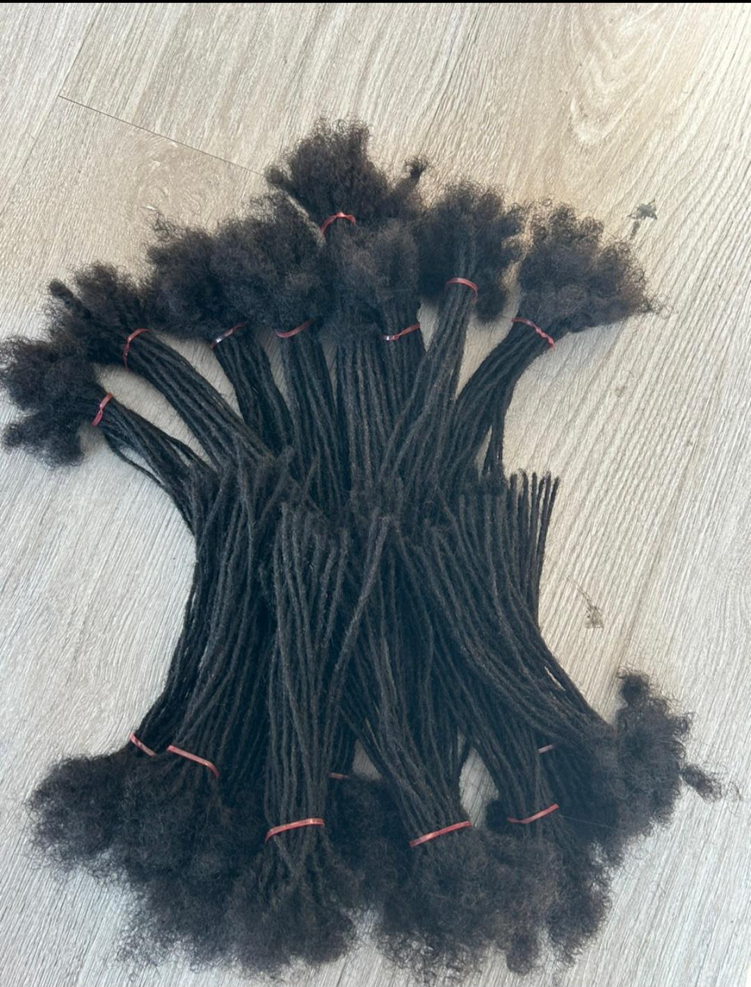 100% Human Hair Loc Extensions 10 Locs per Bundle Can Be Dyed Bleached ...