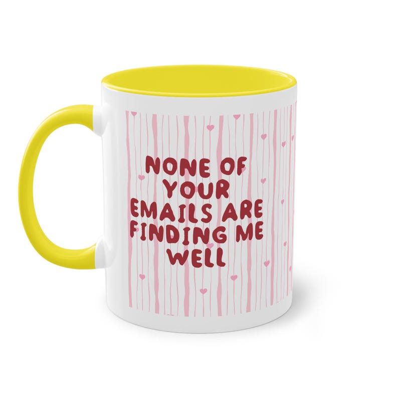 Caneca engraçada para escritório: "Nenhum dos seus e-mails está me encontrando", presente para colega de trabalho, caneca de café com humor corporativo, caneca de escritório engraçada com rato de escritório. imagem 6