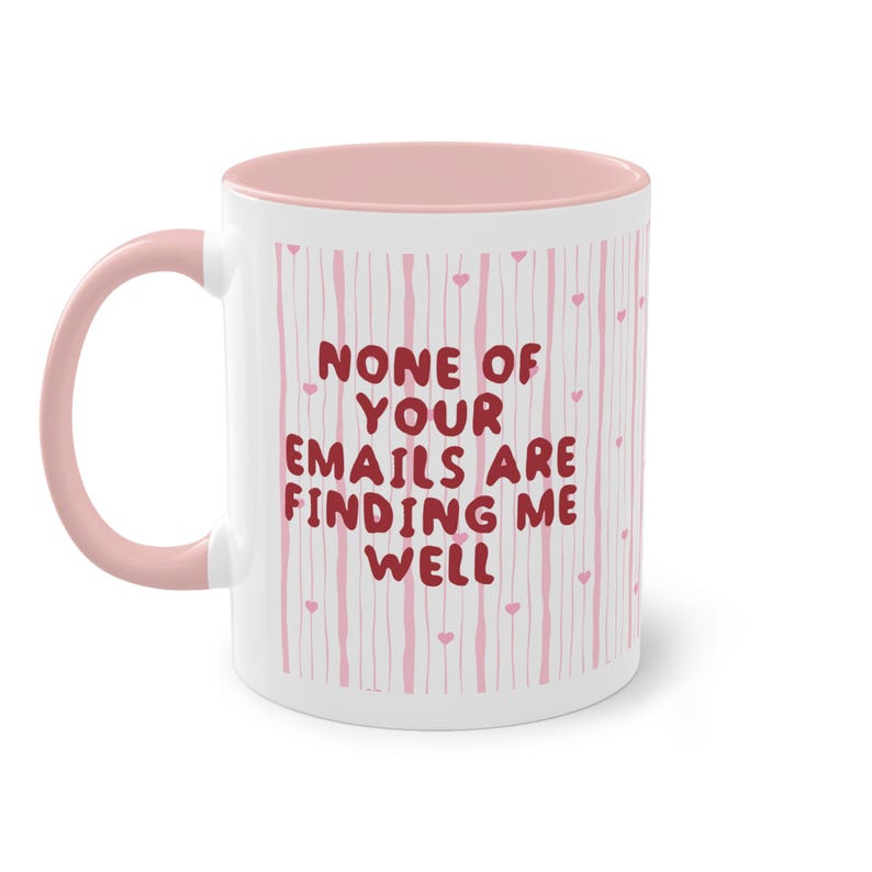Caneca engraçada para escritório: "Nenhum dos seus e-mails está me encontrando", presente para colega de trabalho, caneca de café com humor corporativo, caneca de escritório engraçada com rato de escritório. imagem 11