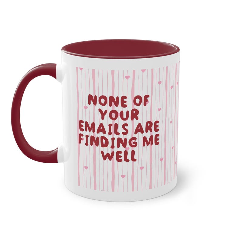 Caneca engraçada para escritório: "Nenhum dos seus e-mails está me encontrando", presente para colega de trabalho, caneca de café com humor corporativo, caneca de escritório engraçada com rato de escritório. imagem 4