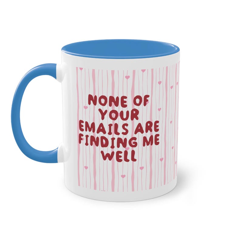 Caneca engraçada para escritório: "Nenhum dos seus e-mails está me encontrando", presente para colega de trabalho, caneca de café com humor corporativo, caneca de escritório engraçada com rato de escritório. imagem 10