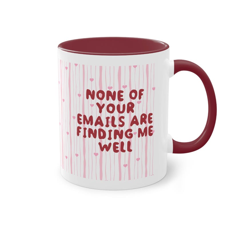 Caneca engraçada para escritório: "Nenhum dos seus e-mails está me encontrando", presente para colega de trabalho, caneca de café com humor corporativo, caneca de escritório engraçada com rato de escritório. imagem 5