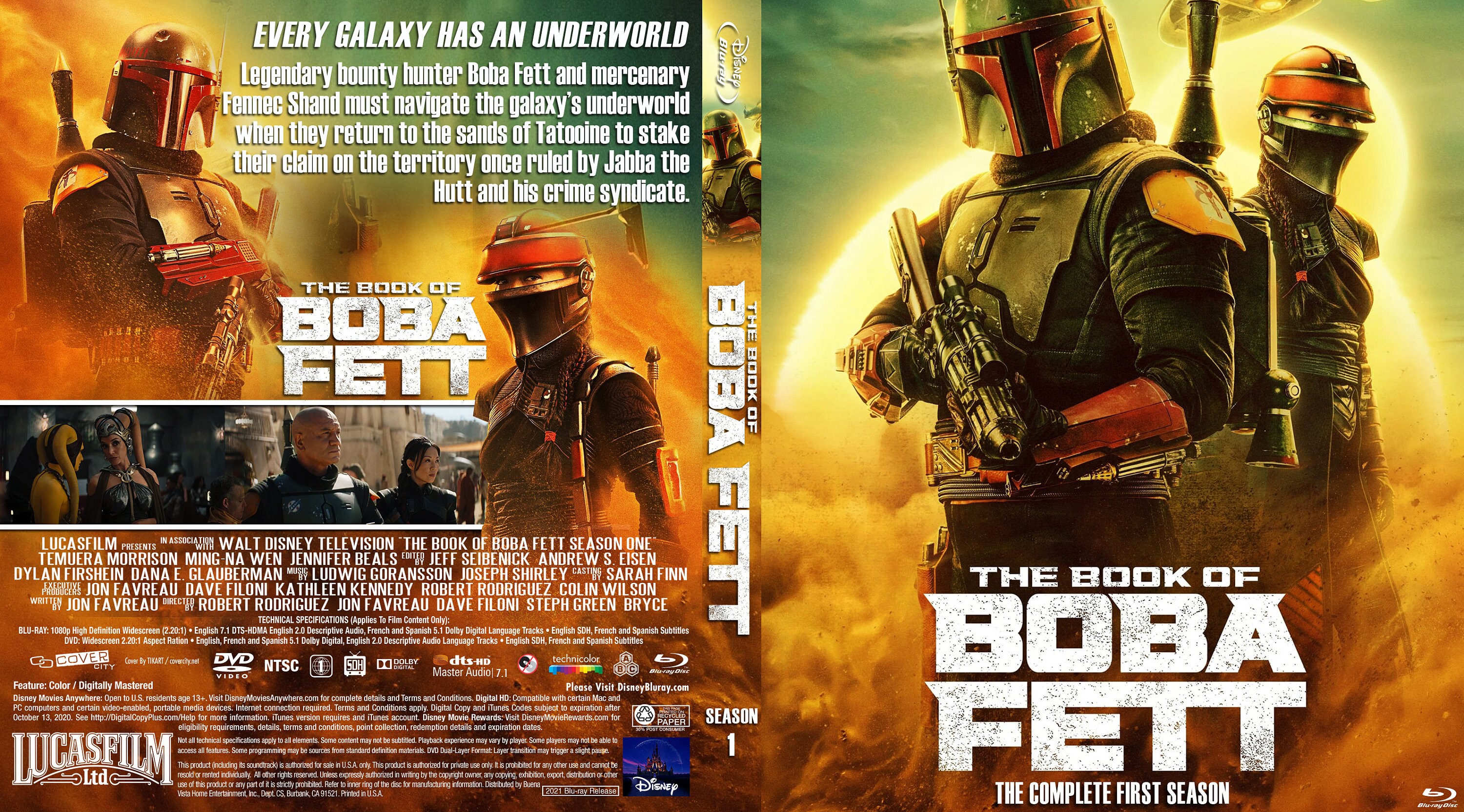 The Book of Boba Fett Complete Season 1 2 Disc Bluray Set Etsy UK