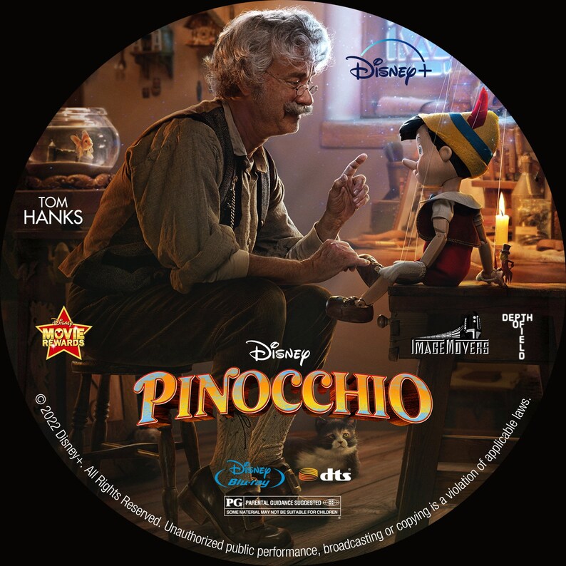 Pinocchio 2022 Bluray Region Free World Wide Play Etsy