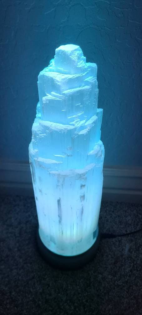 XLセレナイトクリスタルタワーランプ - Etsy 日本