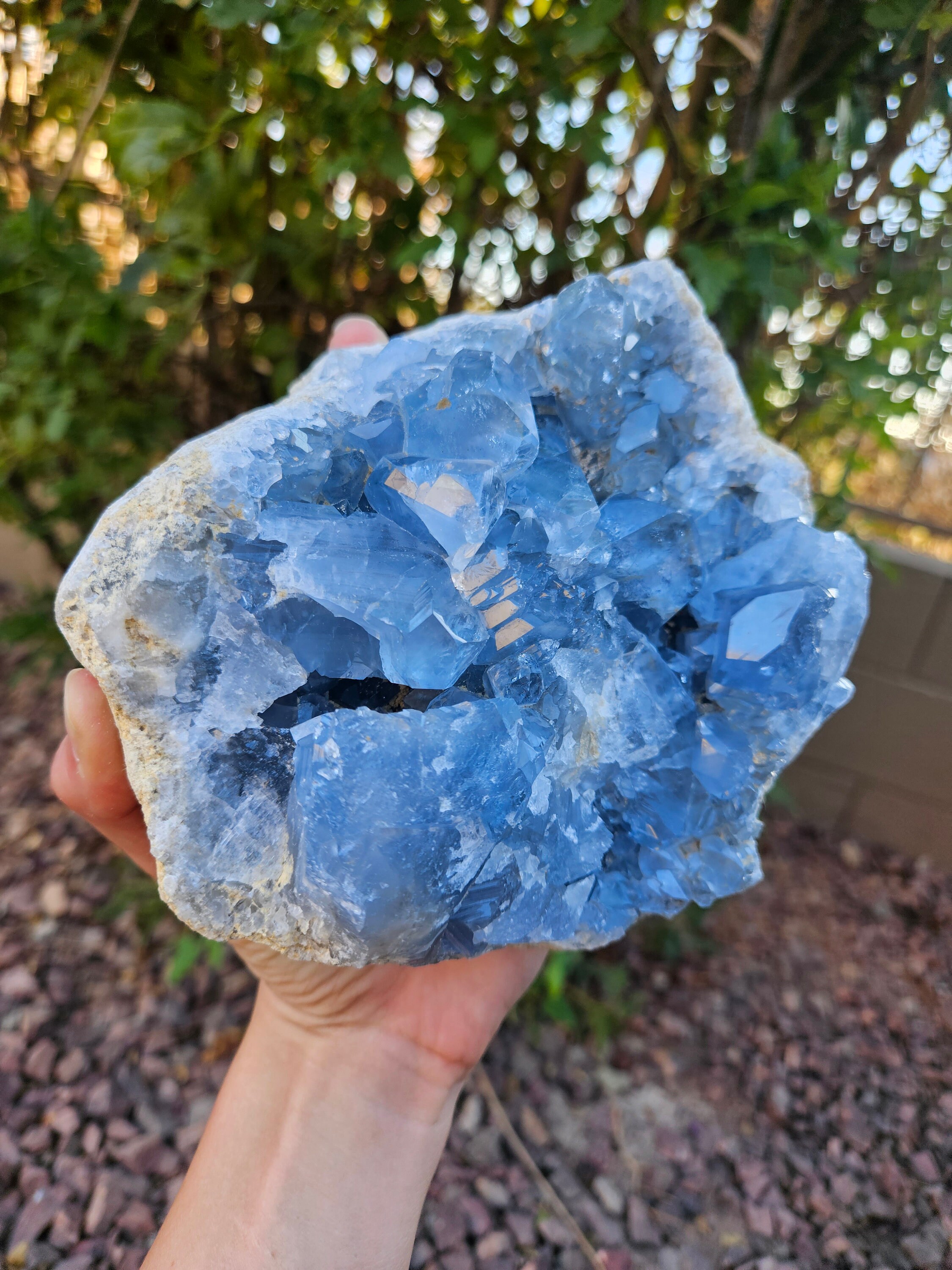 5lb Celestite Crystal Cluster, Raw High Quality Large Celestite Crystal Cluster, Raw Celestine Healing Crystal
