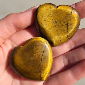 Wholesale Tiger&#39;s Eye Crystal Hearts, Authentic Tigers Eye Stone Heart
