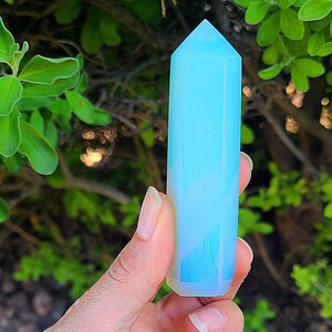 Opalite Crystal Point Tower: Healing Crystal Wand (3.5&quot;)