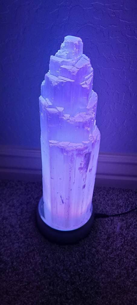 XLセレナイトクリスタルタワーランプ - Etsy 日本