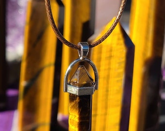 Collar de cristal de ojo de tigre