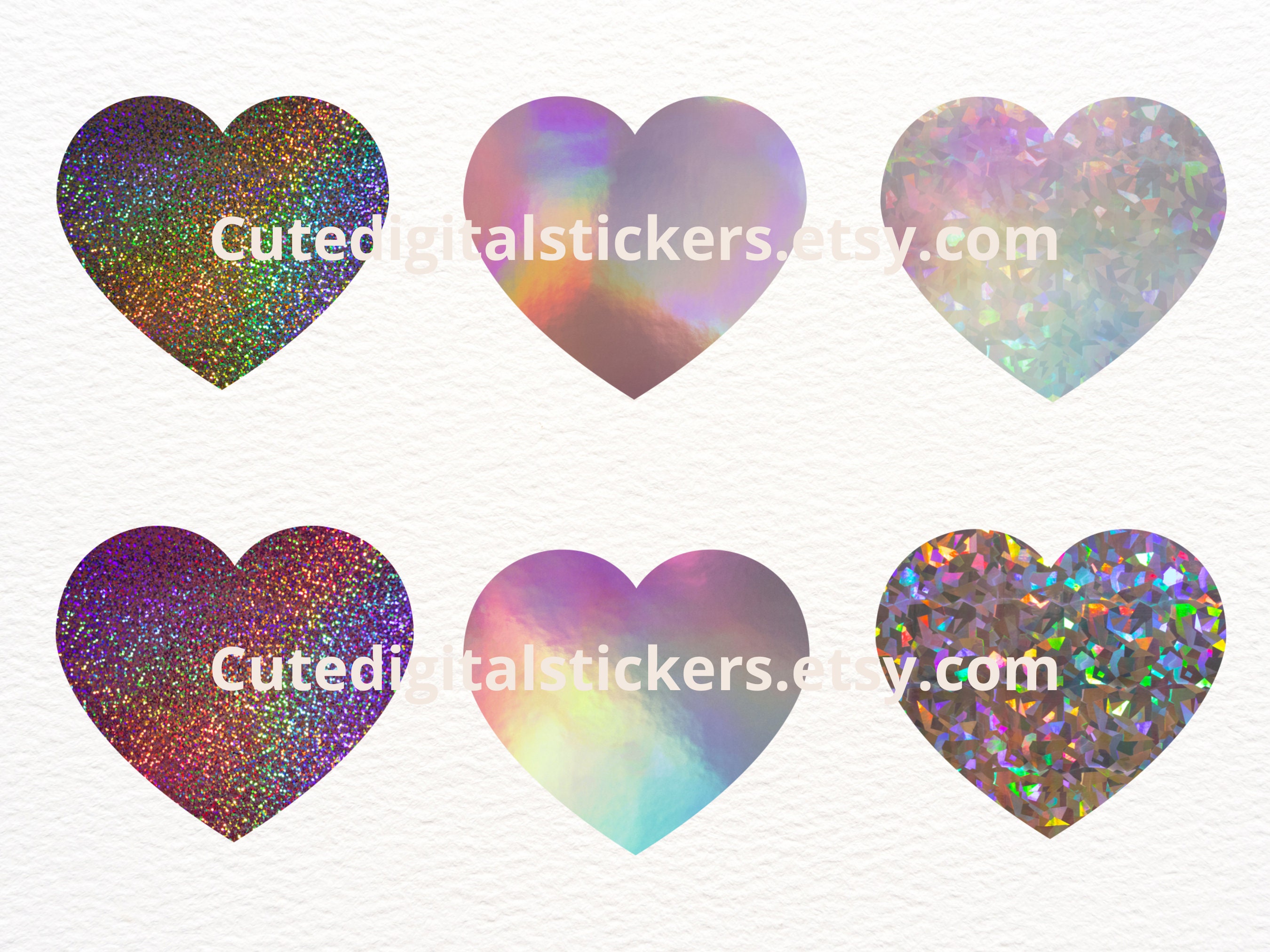 Hearts Clipart, Heart Clipart Png Files, Png Heart, Holographic Hearts ...