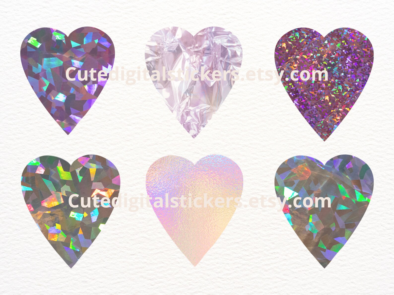 Hearts Clipart, Heart Clipart Png Files, Png Heart, Holographic Hearts ...