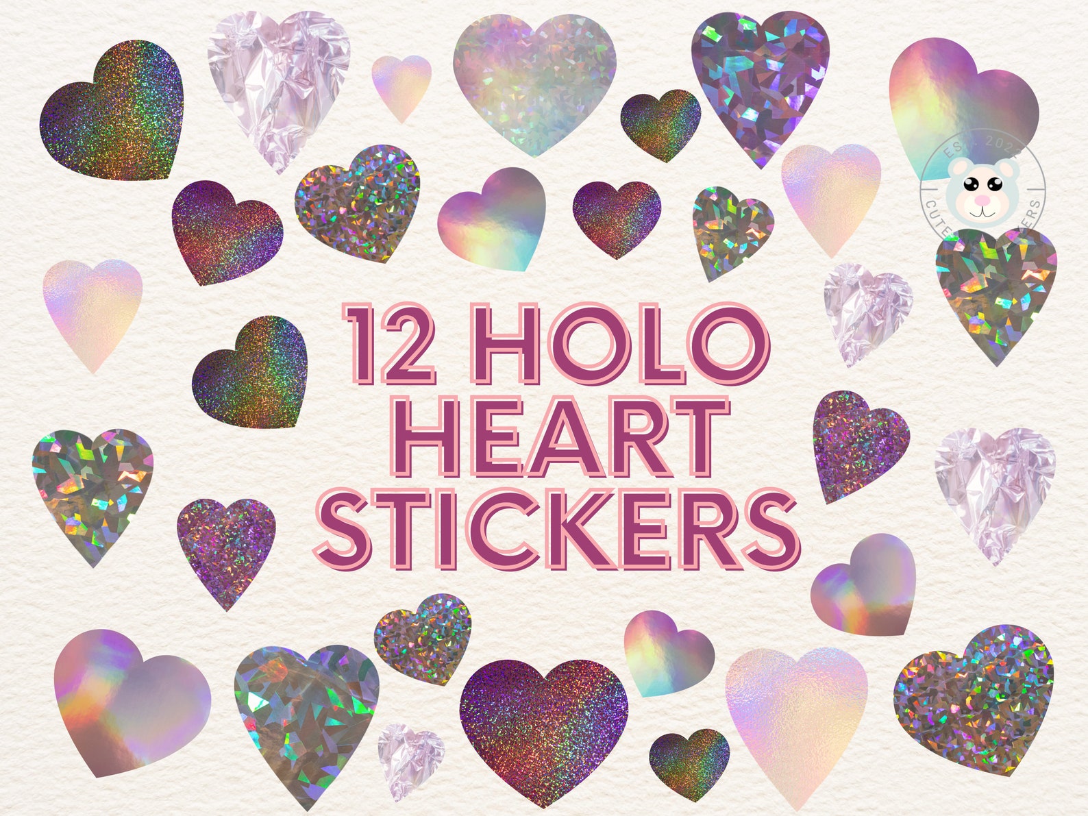 Hearts Clipart, Heart Clipart Png Files, Png Heart, Holographic Hearts ...