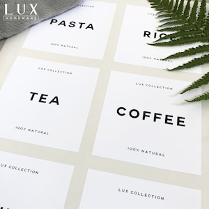 Square White Custom Labels - Waterproof - Kitchen - Pantry - Home - Organisation - 8cm x 8cm and 5cm x 5cm | Barcelona Style|