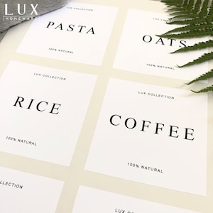 Square White Custom Labels - Waterproof - Kitchen - Pantry - Home - Organisation - 8cm x 8cm and 5cm x 5cm | Rome Style|