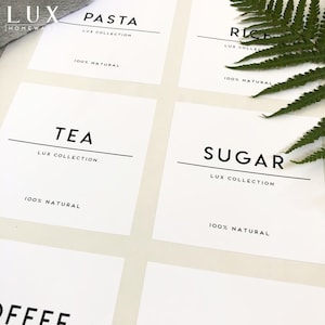 Square White Custom Labels - Waterproof - Kitchen - Pantry - Home - Organisation - 8cm x 8cm and 5cm x 5cm | Milan Style|