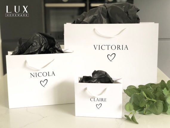 Personalised Bridesmaid Gift Bag - Birthday Gift Bag - Bridesmaid Bag - Maid Of Honour - Gift Bag - Thank You Bags - Bride Gift bag - Heart