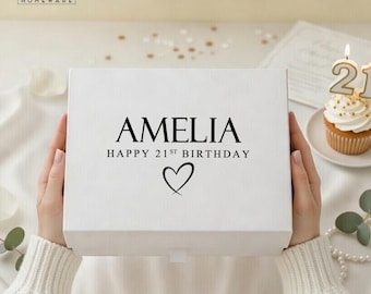 Personalised Birthday Gift Box, 18th 21st 30th Birthday Gift Box, Luxury Magnetic Keepsake Box, Custom Name Birthday Gift Box