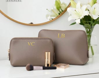 Personalised Makeup Bag, Custom Cosmetic Bag, Bridesmaid Keepsake, Birthday Gift for Her, Travel Toiletries, Maid of Honour