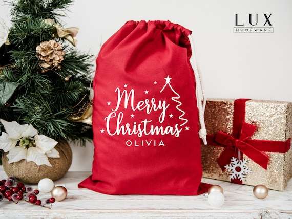 Personalised Kids Christmas Sacks| Personalised Santa Sacks Extra Large | Stocking For Christmas | Custom Xmas Gift, Stockings For Christmas