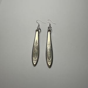 Dangle Spoon Handle Earrings – Upcycled Silverware Jewelry, Handmade Statement Earrings