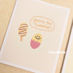 carte de patate douce | Carte mignonne de couples | Carte de voeux mignonne | Carte de voeux kawaii | Cadeau de couple mignon | Jeux de mots mignons Cartes de voeux
