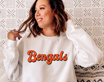 Bengals Retro Shadow Letters Svg Png, Bengals Shirt Png, Simple Bengals Svg Design, Superbowl Svg Png, Bengals Shirt Design for Sublimation
