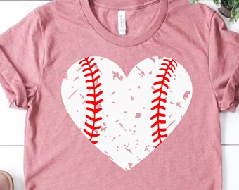 Heart Shaped Baseball Svg, Grunge Heart Baseball, Distressed Heart Baseball Svg, Heart Shaped Softball Svg, Grunge Softball Svg, PNG, EPS