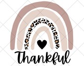 Thankful SVG PNG, Thanksgiving Rainbow, Fall Rainbow, Kids Thanksgiving, Boho Thanksgiving, thanksgiving background, My first Thanksgiving