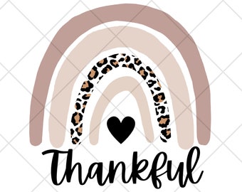 Thankful SVG PNG, Thanksgiving Rainbow, Fall Rainbow, Kids Thanksgiving, Boho Thanksgiving, thanksgiving background, My first Thanksgiving