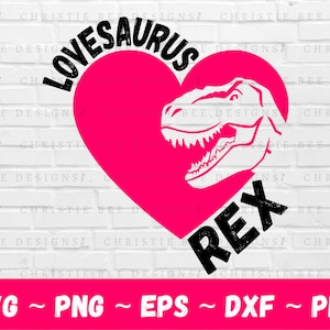 Girls Dinosaur Valentine SVG, Lovesaurus Rex Valentine&#39;s Day PNG, Dinosaur Valentine SVG, Girl&#39;s Valentine&#39;s Day Svg Png, Dinosaur svg