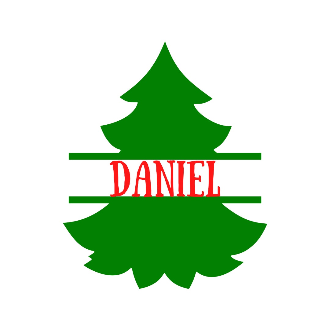 Christmas Tree Name Frame Svg & Png, Christmas Tree Cut File for ...