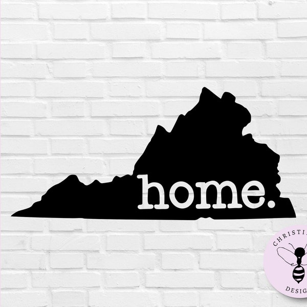 Virginia State Home Svg, Virginia Farmhouse Svg, Home Svg for Car Decal, VA is my home Svg Png, Digital Download for Craft, Shirt, Bag, Cup
