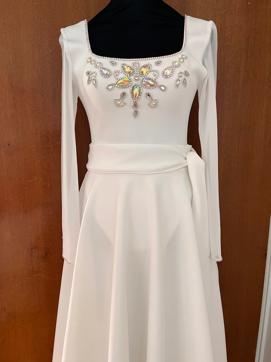 Handmade Embroidered Sufi Dance Costume: Blouse, Skirt, Bodysuit ...