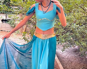 costume of princess JASMINE , costume ,Halloween , Costume tiara , tiara , necklace