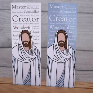 Names of Jesus Bookmark * 2x6 Inch Bookmark *double-sided - Etsy