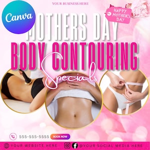Mother’s Day Body Contouring template, Body Sculpting, May Sale, Body Contouring, Contouring, detox wraps, wood therapy, skincare